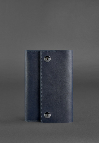 leather bound notebook a5 soft cover pen holder business card slots set view