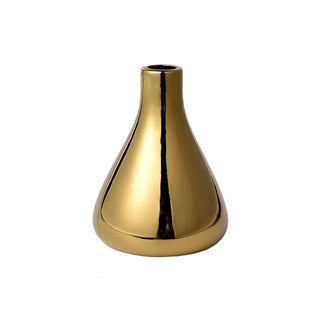 luxury gold vase ceramic flower vase nordic style decor elegant home accessory front view