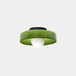 Plafonnier de cuisine moderne - Luminaire rond en verre à montage encastré pour éclairage d'îlot