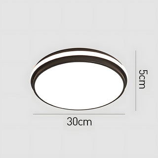 Minimalist Circular Ceiling Light | White Metal LED Bedroom Fixture - Energy Saving Lamp