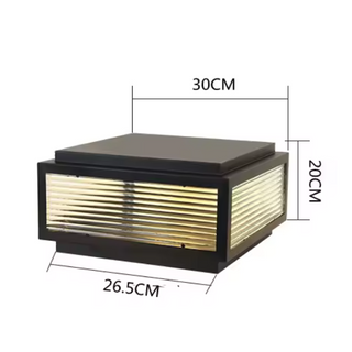 Outdoor Floor Lamp | Veraluce Black Streaked Glass Ribbed Garden Lighting