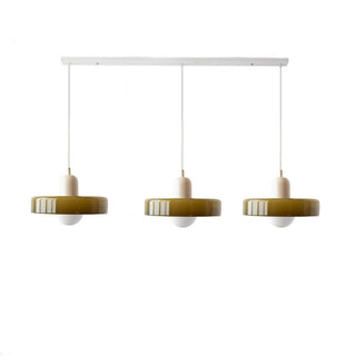 Suspension Bauhaus – Plafonnier Simple à 3 Têtes en Verre pour Salle à Manger