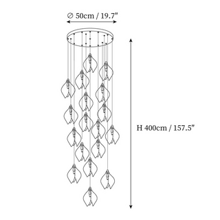 Stylised Bloom Pendant Lamp - Creative Multi-Head Pendant Light For Dining Room