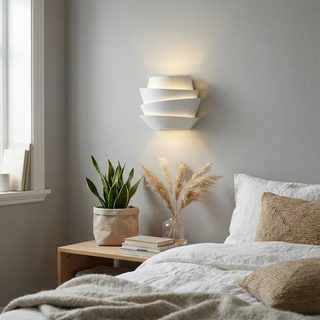 Nordic Wall Light – White Metal LED Modern Wall Lamp with Directional Lighting