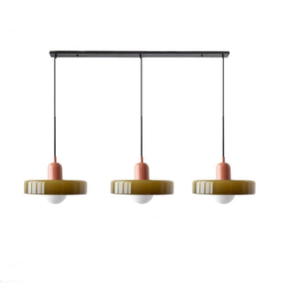 Suspension Bauhaus – Plafonnier Simple à 3 Têtes en Verre pour Salle à Manger
