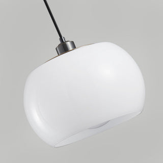 Suspension en verre vintage – Suspension blanche laiteuse avec abat-jour en verre classique