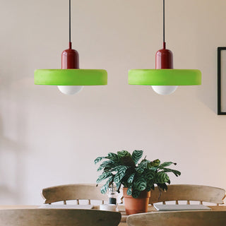 Suspension Bauhaus – Lampe LED moderne à deux têtes en verre pour salle à manger