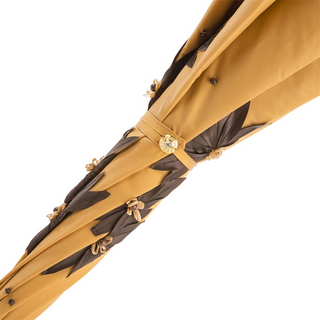 Luxury sunflower handmade Italian designer Swarovski umbrella detail