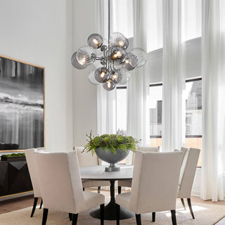 Modern bubble glass chandelier — designer cluster round pendant ceiling