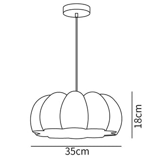 Eco-friendly resin pumpkin pendant — kitchen island ceiling lamp