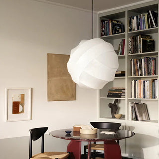 White globe pendant top view — Nordic adjustable ceiling fixture