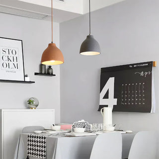 Resin Pendant Lamp - Rustic Bowl Pendant Light for Kitchen Island Lighting
