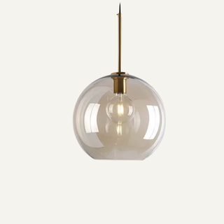 Scandi Pendant Light – Adjustable Nordic Glass Lamp with Soft Ambient LED Lighting