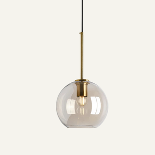 Scandi Pendant Light – Adjustable Nordic Glass Lamp with Soft Ambient LED Lighting