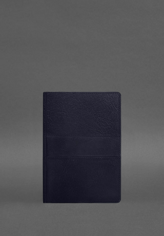 leather bound notebook premium genuine leather journal pen holder metal ring binder top view