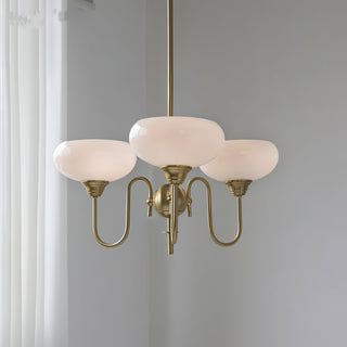 Persimmon creamy vintage chandelier glass mid century ceiling