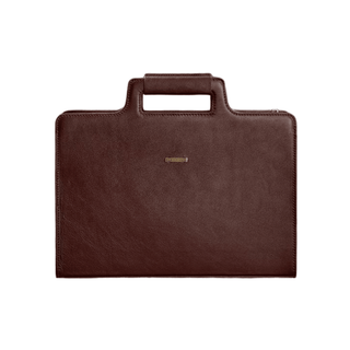 women leather laptop bag durable business shoulder bag elegant design front view