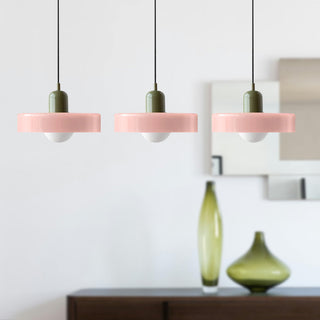 Suspension Bauhaus – Plafonnier Simple à 3 Têtes en Verre pour Salle à Manger