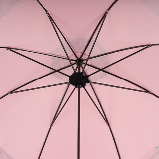 Women's lace parasol Italian vintage luxury leather handle top