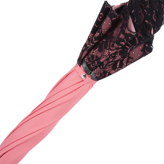 Exclusive vintage lace parasol handmade Italian leather handle