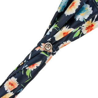 Women's leather handled parasol water resistant top view
