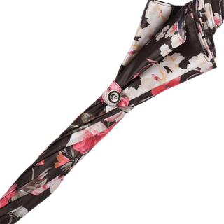 Exclusive flowered parasol handmade bamboo handle