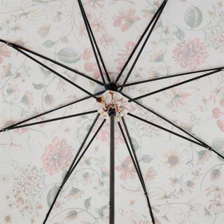 Exclusive flowered parasol handmade Whangee handle