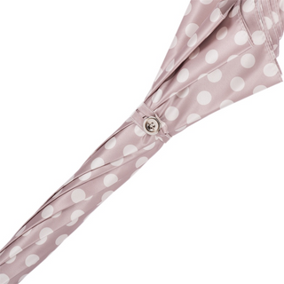 Exclusive polka dot parasol handmade leather handle