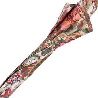 Women's paisley parasol Italian bamboo handle top view