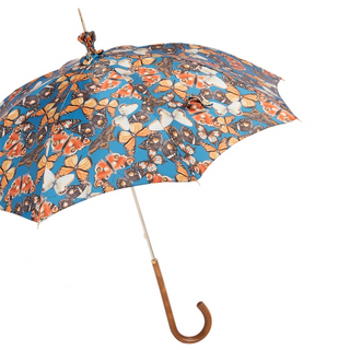 Women's butterflies parasol Malacca handle Italian side