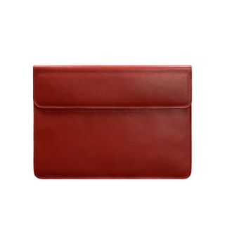 leather laptop sleeve magnetic closure genuine leather macbook pro case 15 inch front view