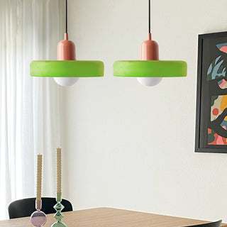 Suspension Bauhaus – Lampe LED moderne à deux têtes en verre pour salle à manger