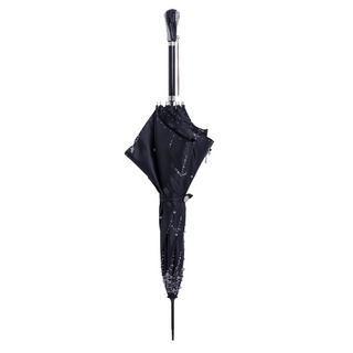 Luxury designer handmade Italian Swarovski handle umbrella close-up