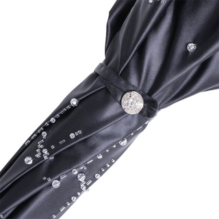 Luxury designer handmade Italian Swarovski handle umbrella angle view