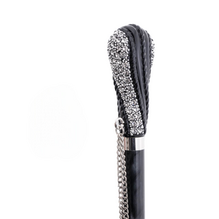 Luxury designer handmade Italian Swarovski handle umbrella canopy