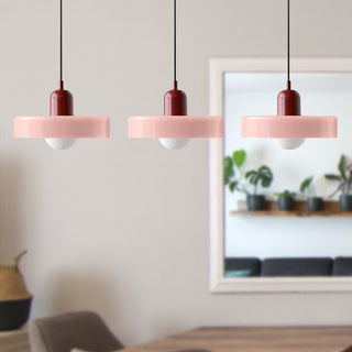 Suspension Bauhaus – Plafonnier Simple à 3 Têtes en Verre pour Salle à Manger