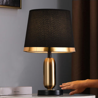 Modern sleek gold table lamp — bullet base luxury design