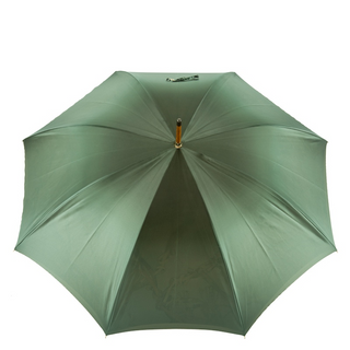 Bamboo handle Italian handmade double cloth bridles umbrella detail
