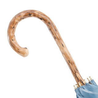 Nature gorse wood handle handmade Italian women's umbrella open canopy