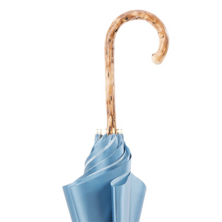 Nature gorse wood handle handmade Italian women's umbrella canopy detail