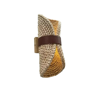 TRENA bohemian braided natural wall sconce warm light