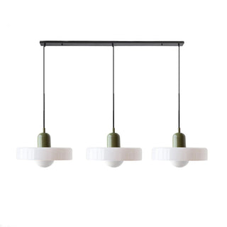 Suspension Bauhaus – Plafonnier Simple à 3 Têtes en Verre pour Salle à Manger