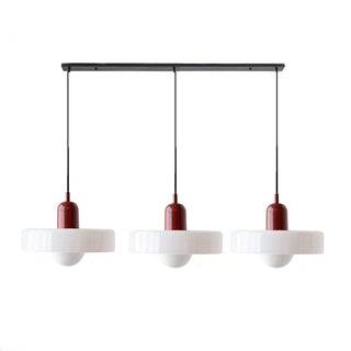 Suspension Bauhaus – Plafonnier Simple à 3 Têtes en Verre pour Salle à Manger