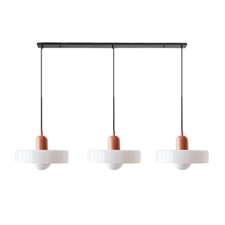 Suspension Bauhaus – Plafonnier Simple à 3 Têtes en Verre pour Salle à Manger