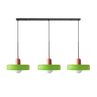 Suspension Bauhaus – Plafonnier Simple à 3 Têtes en Verre pour Salle à Manger