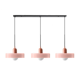 Suspension Bauhaus – Plafonnier Simple à 3 Têtes en Verre pour Salle à Manger