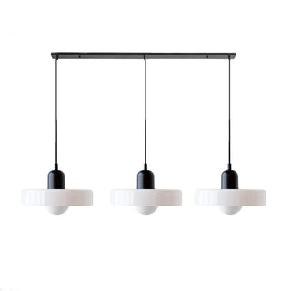 Suspension Bauhaus – Plafonnier Simple à 3 Têtes en Verre pour Salle à Manger
