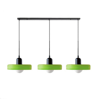 Suspension Bauhaus – Plafonnier Simple à 3 Têtes en Verre pour Salle à Manger