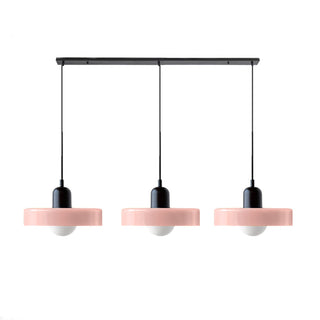 Suspension Bauhaus – Plafonnier Simple à 3 Têtes en Verre pour Salle à Manger