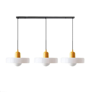 Suspension Bauhaus – Plafonnier Simple à 3 Têtes en Verre pour Salle à Manger